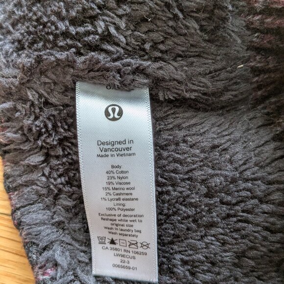 Lululemon Womens Textured Fleece-Lined Knit Ear Warmer - Picture 3 of 3